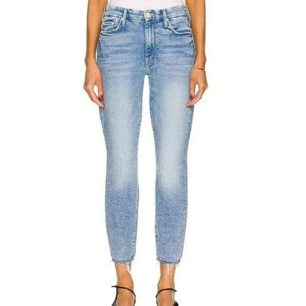 MOTHER High Waisted Looker Ankle Fray Jeans